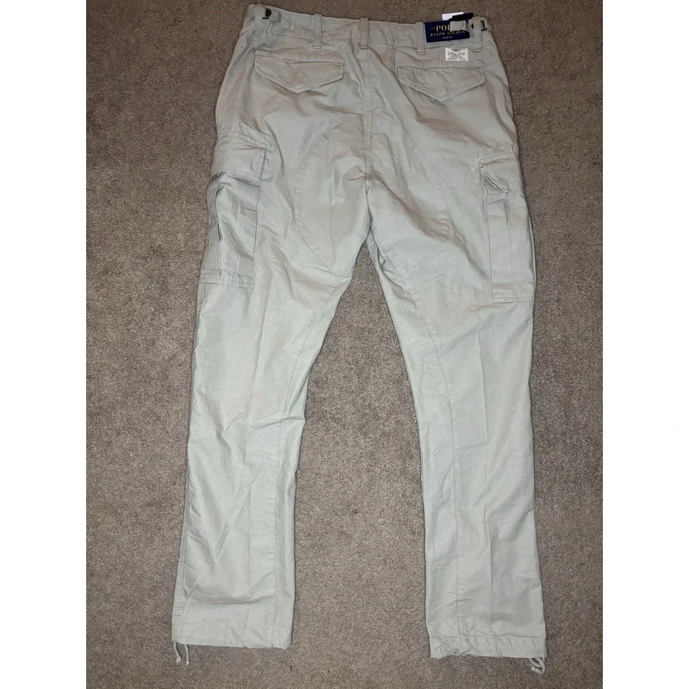 Polo Ralph Lauren Pants Slim Fit 34x32 Khaki Cargo Military Surplus Utility NWT